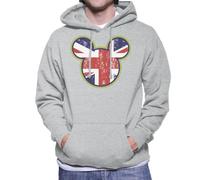 All+Every Disney Mickey Mouse Union Jack United Kingdom Men's Hooded Sweatshirt