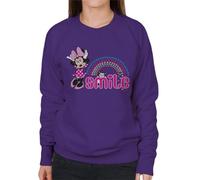 All+Every Disney Minnie Mouse And Figaro Smile Hearts Women's Sweatshirt Purple