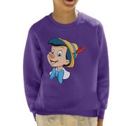 All+Every Disney Pinocchio Bow Tie Smile Kid's Sweatshirt Purple