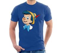 All+Every Disney Pinocchio Bow Tie Smile Men's T-Shirt Royal Blue