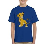 All+Every Disney Smiling Simba The Lion King Kid's T-Shirt Royal Blue