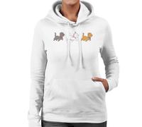 All+Every Disney The Aristocats Berlioz Marie & Toulouse Women's Hooded Sweatshirt White