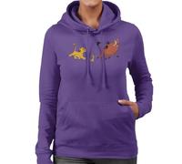 All+Every Disney The Lion King Trio Timon Pumbaa And Simba Women's Hooded Sweatshirt Purple