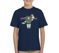 All+Every Disney Toy Story Buzz Lightyear Flight Pose Kid's T-Shirt Navy Blue