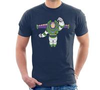 All+Every Disney Toy Story Buzz Lightyear Flight Pose Men's T-Shirt Navy Blue