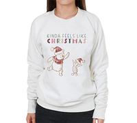 All+Every Disney Winnie The Pooh Christmas Kinda Feels Like Xmas Women's Sweatshirt