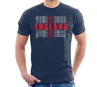 All+Every England Cascade Flag Men's T-Shirt Navy Blue