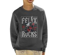 All+Every Felix The Cat The Rock Star Kid's Sweatshirt Charcoal