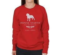All+Every Game Of Bones House Staffie Parody Women's Sweatshirt Red