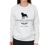 All+Every Game Of Bones House Staffie Parody Women's Sweatshirt White