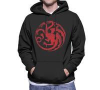 All+Every Game Of Thrones Three Headed Dragon Targaryen Sigil Men's Hooded Sweatshirt Black