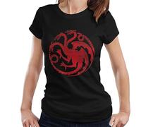 All+Every Game of Thrones Three Headed Dragon Targaryen Sigil Women's T-Shirt Black