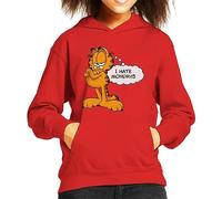 All+Every Garfield I Hate Mondays Kid's Hooded Sweatshirt Red