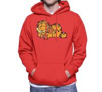 All+Every Garfield Pooky Cuddle Men's Hooded Sweatshirt Red