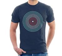 All+Every Geometric Shape Circular Pattern Men's T-Shirt Navy Blue