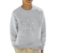 All+Every Geometric Shape Star Pattern Kid's Sweatshirt Heather Grey