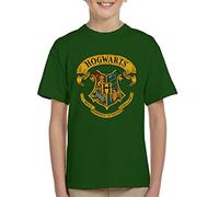 All+Every Harry Potter All Hogwarts Crest Kid's T-Shirt Bottle Green