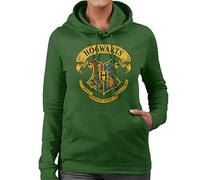 All+Every Harry Potter All Hogwarts Crest Women's Hooded Sweatshirt Bottle Green