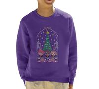 All+Every Harry Potter Christmas Hogwarts Xmas Dinner Kid's Sweatshirt Purple