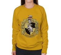 All+Every Harry Potter Hufflepuff House Crest Women's Sweatshirt Gold