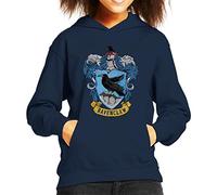 All+Every Harry Potter Ravenclaw House Crest Kid's Hooded Sweatshirt Navy Blue