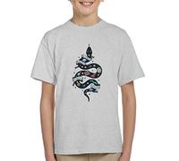 All+Every Harry Potter Serpent of Slytherin Ambition Cunning Pride Kid's T-Shirt Heather Grey
