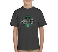 All+Every Harry Potter Slytherin Quidditch Crest Kid's T-Shirt Charcoal