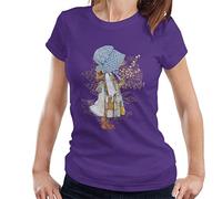 All+Every Holly Hobbie Hat and Flowers Women's T-Shirt Purple