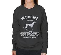 All+Every Imagine Life Without Your Greyhound Women's Sweatshirt Charcoal