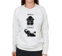 All+Every Inhale Exhale Yoga Elephant Women's Sweatshirt White