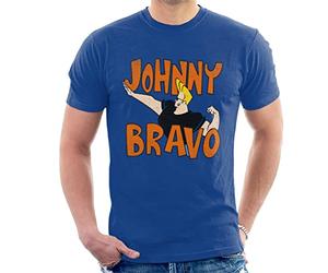All+Every Johnny Bravo Side Pose Logo Men's T-Shirt Royal Blue