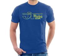 All+Every JT Racing Yellow and Blue Logo Men's T-Shirt