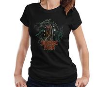 All+Every Jurassic Park Entrance Brachiosaurus Women's T-Shirt Black
