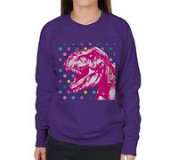 All+Every Jurassic Park T Rex Polka Dot Women's Sweatshirt Purple