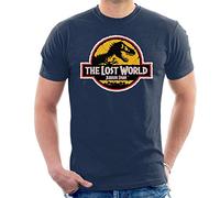 All+Every Jurassic Park The Lost World White Outline Logo Men's T-Shirt