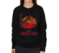 All+Every Jurassic Park Welcome to Jurassic Park T Rex Silhouette Women's Sweatshirt Black