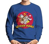 All+Every Looney Tunes Opening Scene Characters Men's Sweatshirt Royal Blue