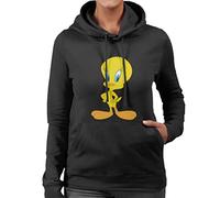 All+Every Looney Tunes Tweety Pie Women's Hooded Sweatshirt Black