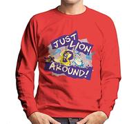 All+Every Madagascar Alex and Marty Just Lion Around Men's Sweatshirt Red