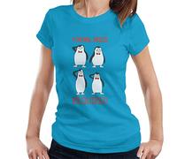All+Every Madagascar Penguins Formal Dress Required Women's T-Shirt Sapphire