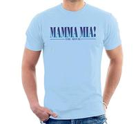 All+Every Mamma Mia The Movie Theatrical Logo Men's T-Shirt Sky Blue