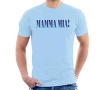 All+Every Mamma Mia Theatrical Logo Men's T-Shirt Sky Blue