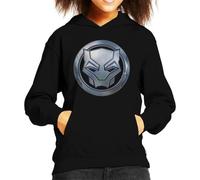 All+Every Marvel Black Panther Steel Mask Logo Kid's Hooded Sweatshirt