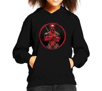 All+Every Marvel Deadpool Blood Splatter Arms Folded Kid's Hooded Sweatshirt