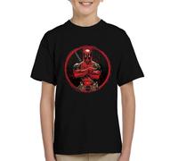 All+Every Marvel Deadpool Blood Splatter Arms Folded Kid's T-Shirt