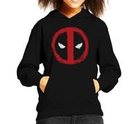 All+Every Marvel Deadpool Spray Paint Graffiti Logo Kid's Hooded Sweatshirt Black