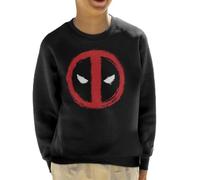 All+Every Marvel Deadpool Spray Paint Graffiti Logo Kid's Sweatshirt Black