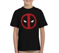 All+Every Marvel Deadpool Spray Paint Graffiti Logo Kid's T-Shirt Black