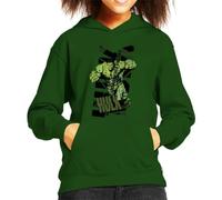 All+Every Marvel The Incredible Hulk Text Art Kid's Hooded Sweatshirt Bottle Green