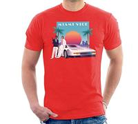 All+Every Miami Vice Sunset Men's T-Shirt Red